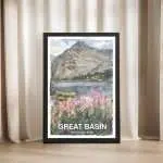 Great Basin National Park Watercolor Serenity Framed Poster UnitedWorldMemories