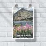 Great Basin National Park Watercolor Serenity Poster UnitedWorldMemories