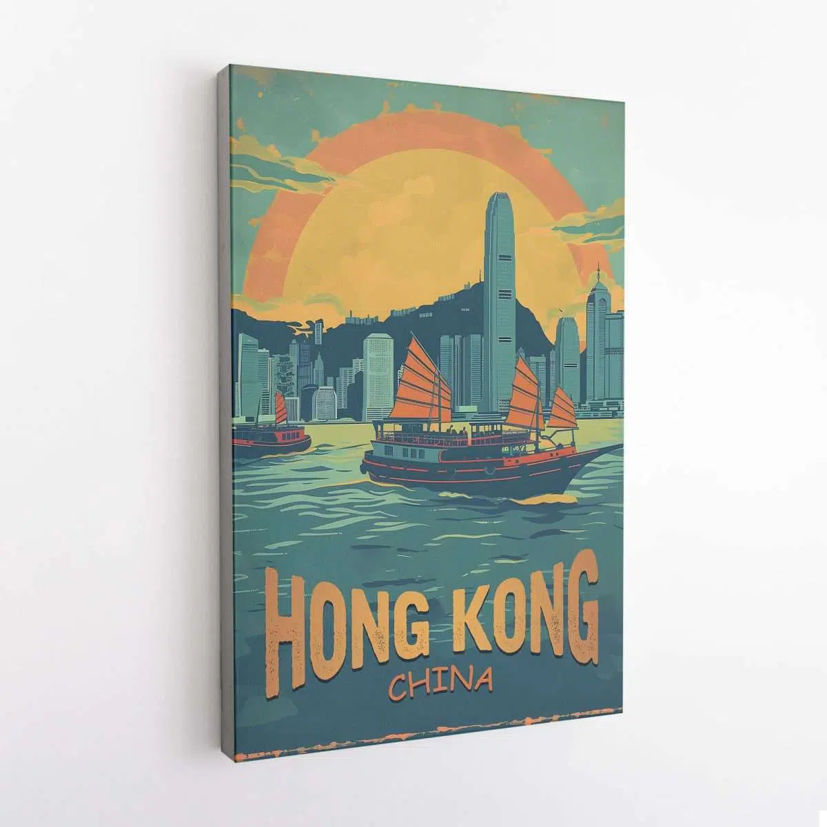 Hong Kong Classic Victoria Harbor Canvas UnitedWorldMemories