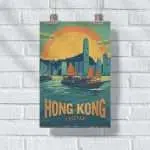 Hong Kong Classic Victoria Harbor Poster UnitedWorldMemories