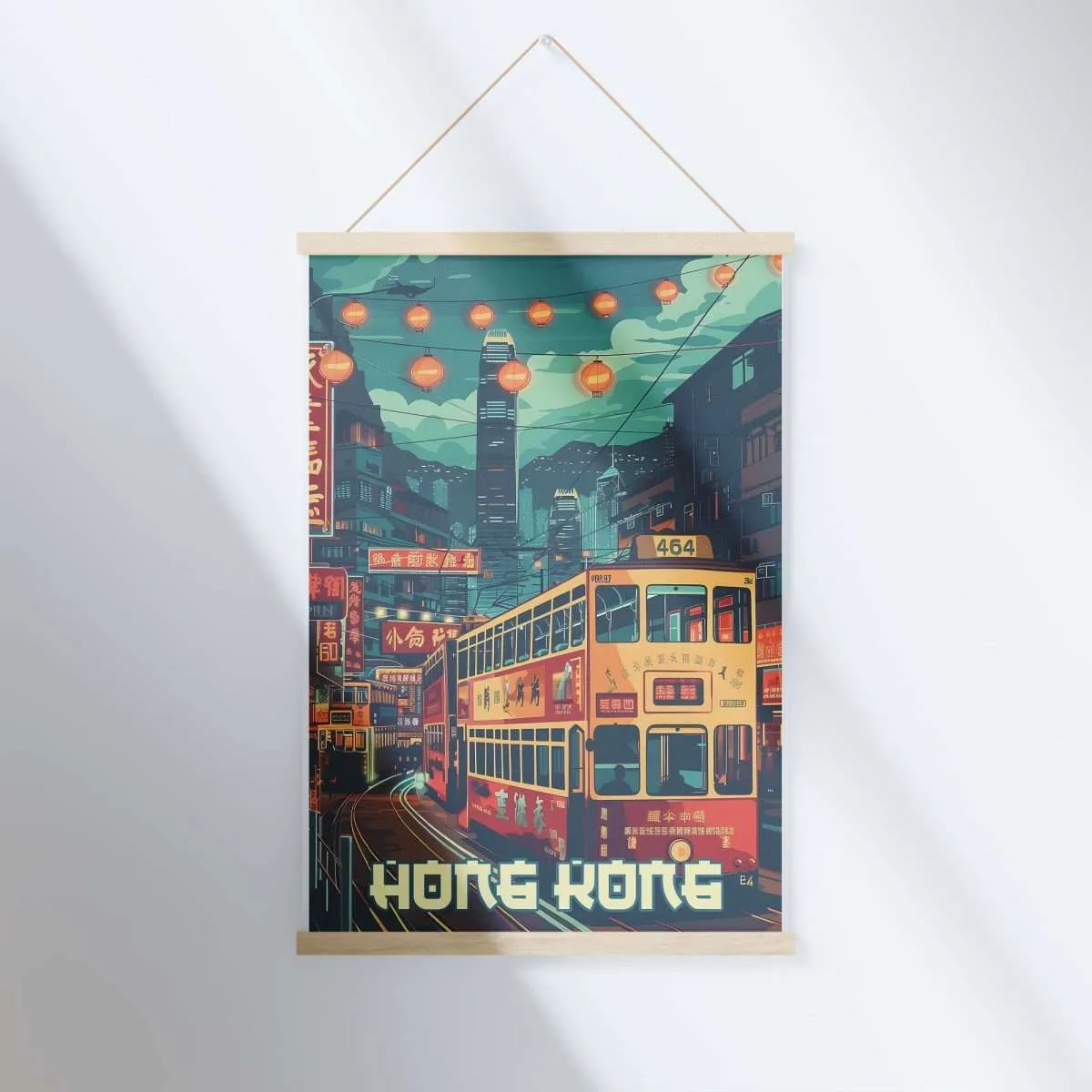 Hong Kong Nostalgic Tram Hanger Poster UnitedWorldMemories