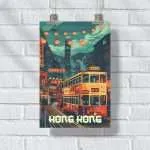 Hong Kong Nostalgic Tram Poster UnitedWorldMemories