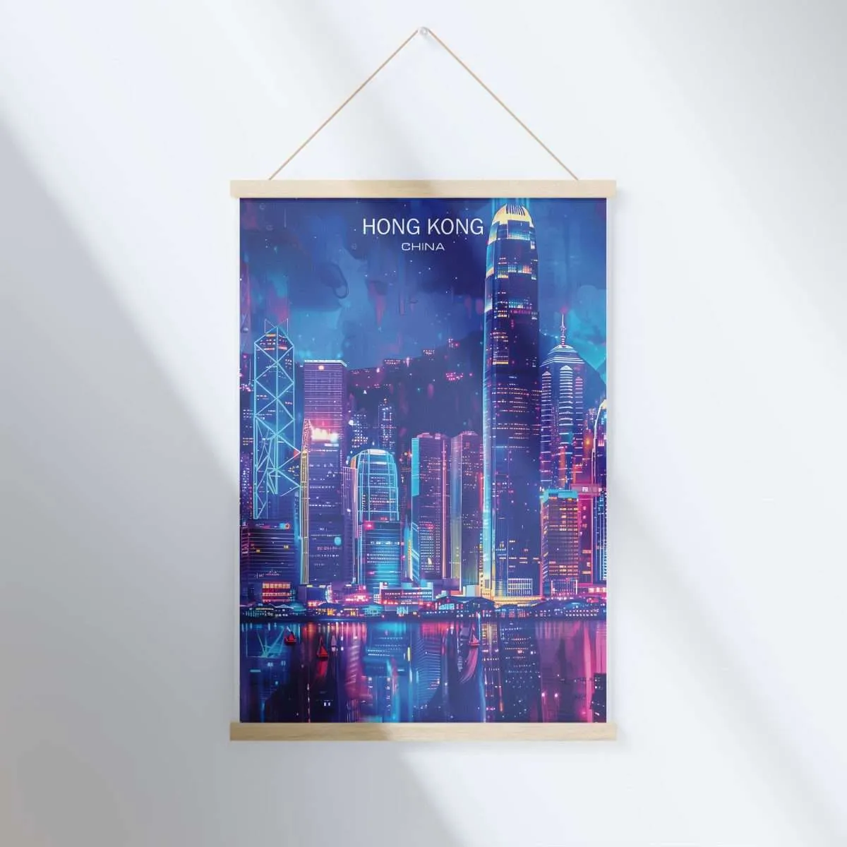 Hong Kong Skyline Spectacle Hanger Poster UnitedWorldMemories