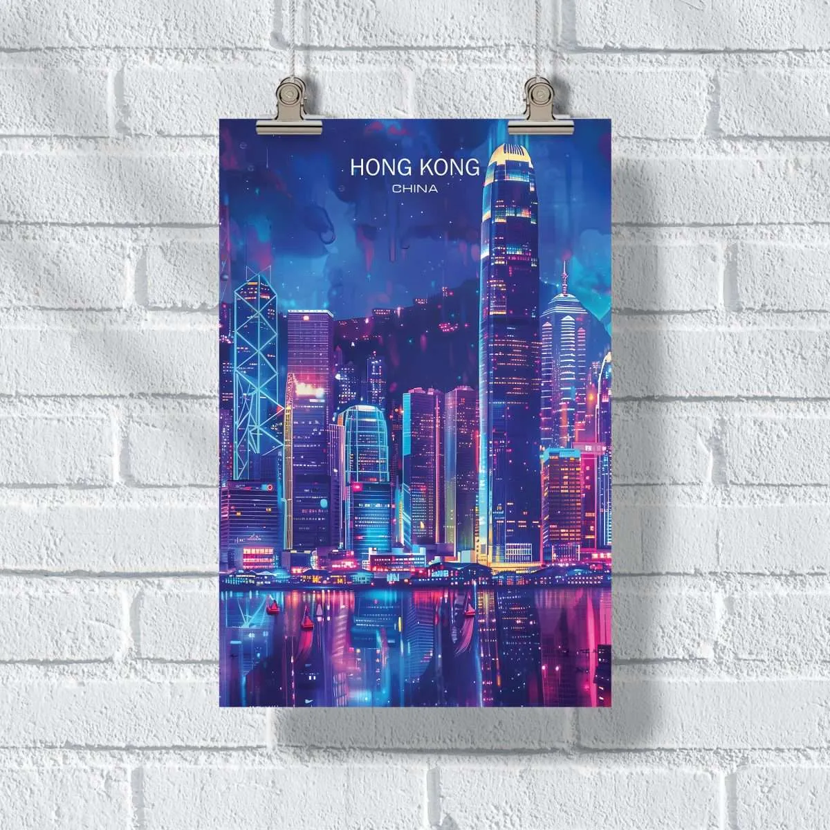 Hong Kong Skyline Spectacle Poster UnitedWorldMemories