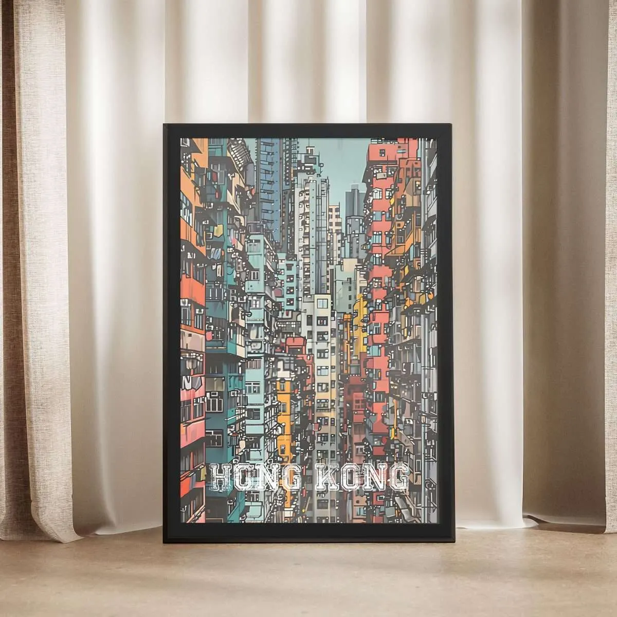 Hong Kong Urban Jungle Framed Poster UnitedWorldMemories