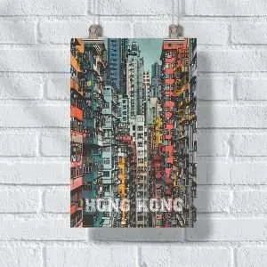 Hong Kong Urban Jungle Poster UnitedWorldMemories