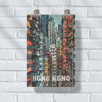 Hong Kong Urban Jungle Poster UnitedWorldMemories