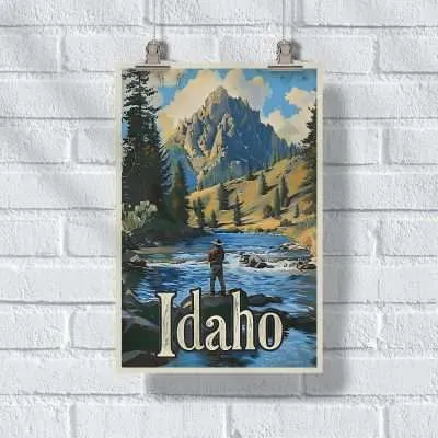 Idaho Fishing Freedom 2x3poster UnitedWorldMemories