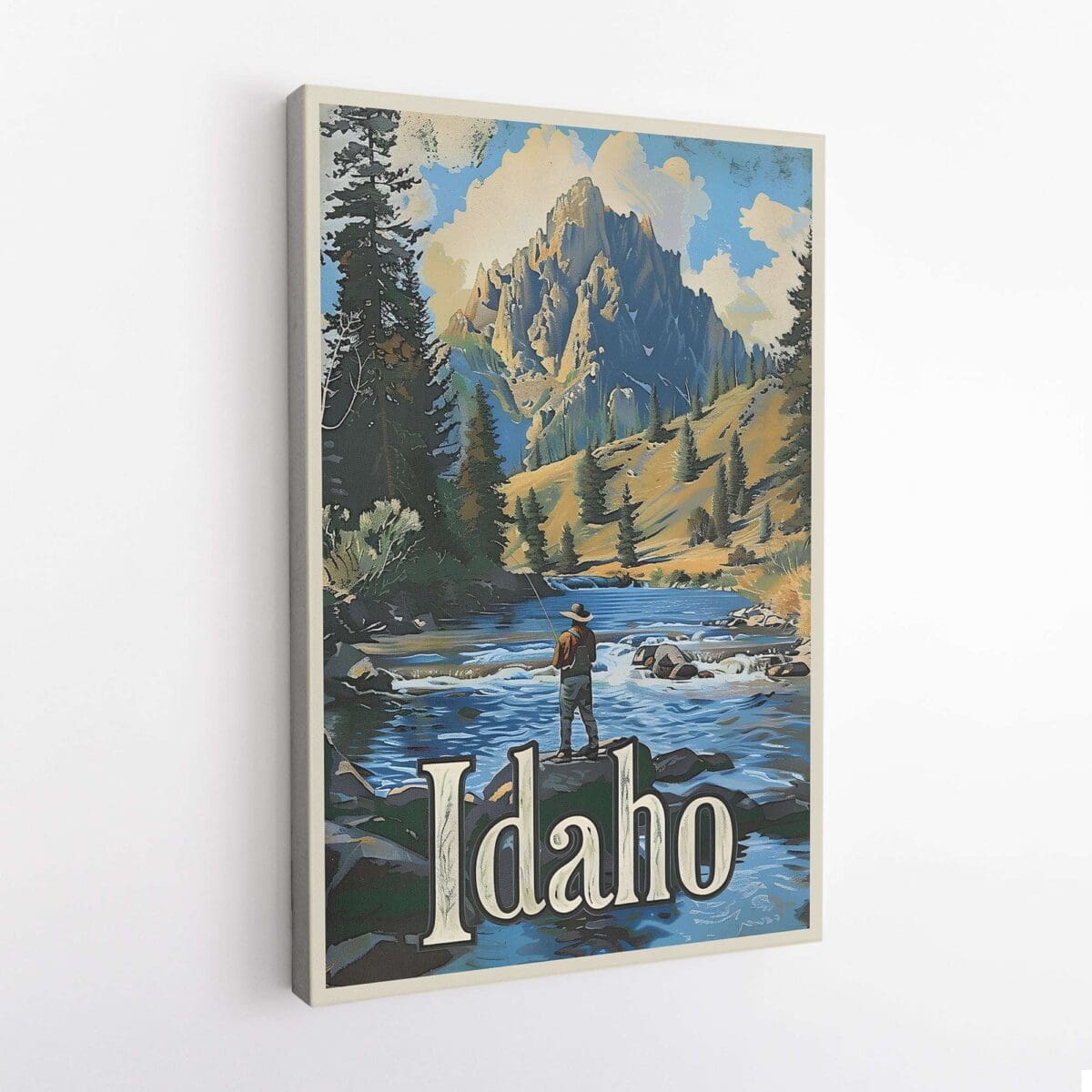 Idaho Fishing Freedom Canvas UnitedWorldMemories