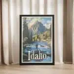 Idaho Fishing Freedom Framed Poster UnitedWorldMemories