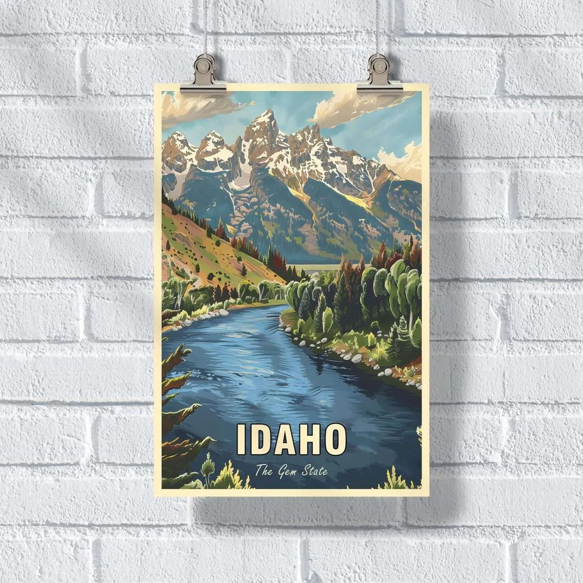 Idaho Gem State Grandeur Poster UnitedWorldMemories