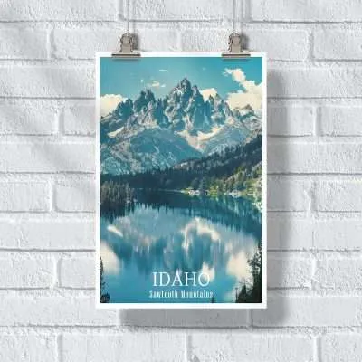 Idaho Sawtooth Splendor Poster UnitedWorldMemories