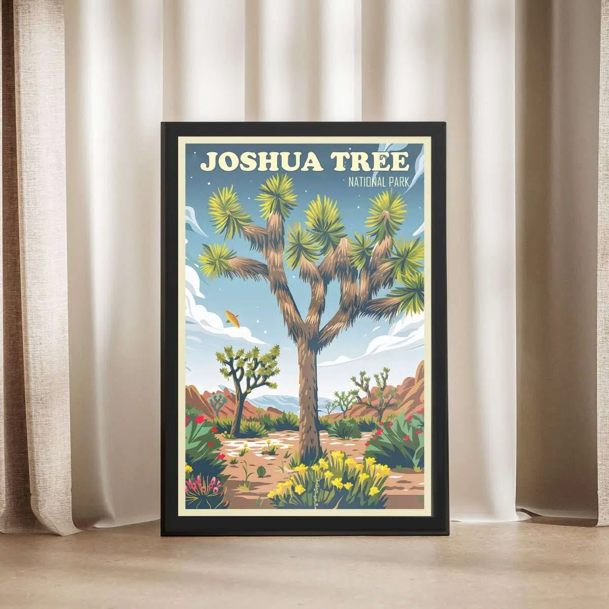 Joshua Tree National Park Hidden Oasis Framed Poster UnitedWorldMemories