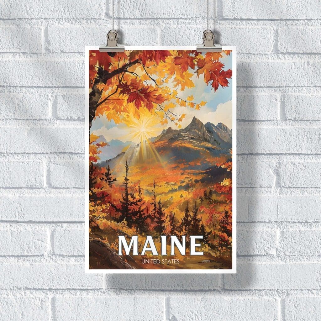 Maine Acadia Autumn Sonata Poster UnitedWorldMemories