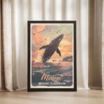 Maine Whalesong Wonderland Framed Poster UnitedWorldMemories