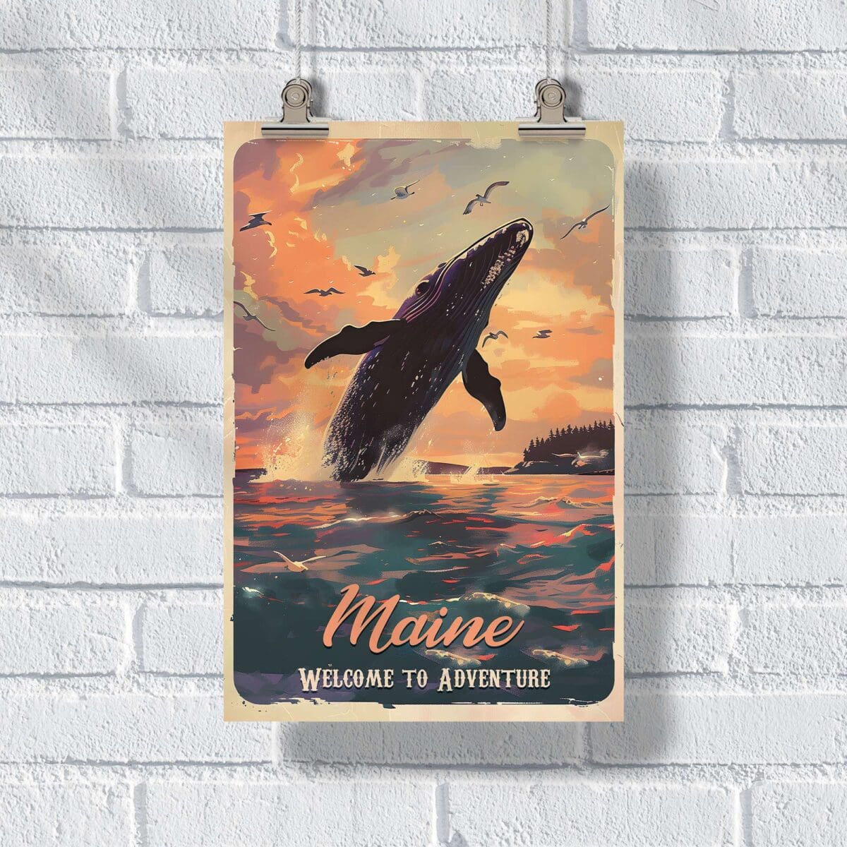 Maine Whalesong Wonderland Poster UnitedWorldMemories