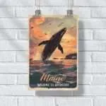 Maine Whalesong Wonderland Poster UnitedWorldMemories