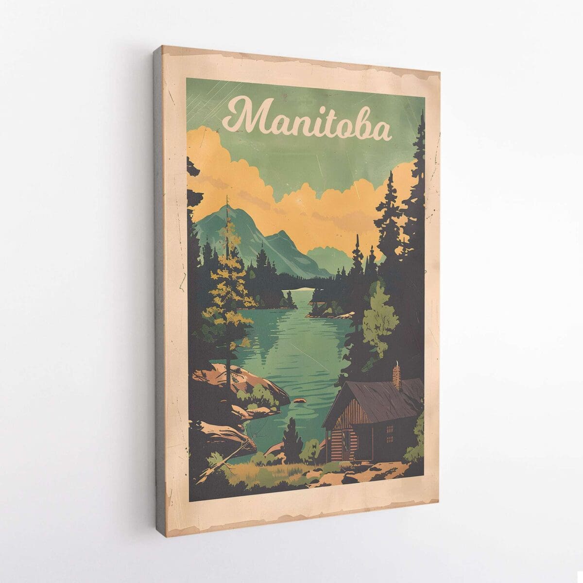 Manitoba Retro Riding Mountain Canvas UnitedWorldMemories