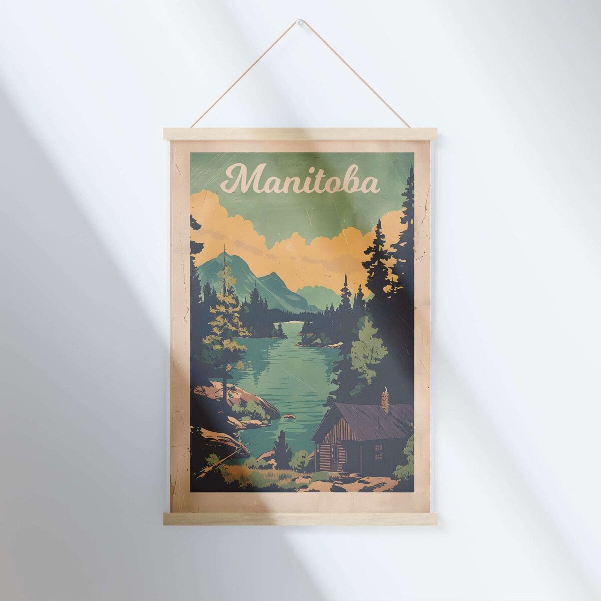 Manitoba Retro Riding Mountain Hanger Poster UnitedWorldMemories