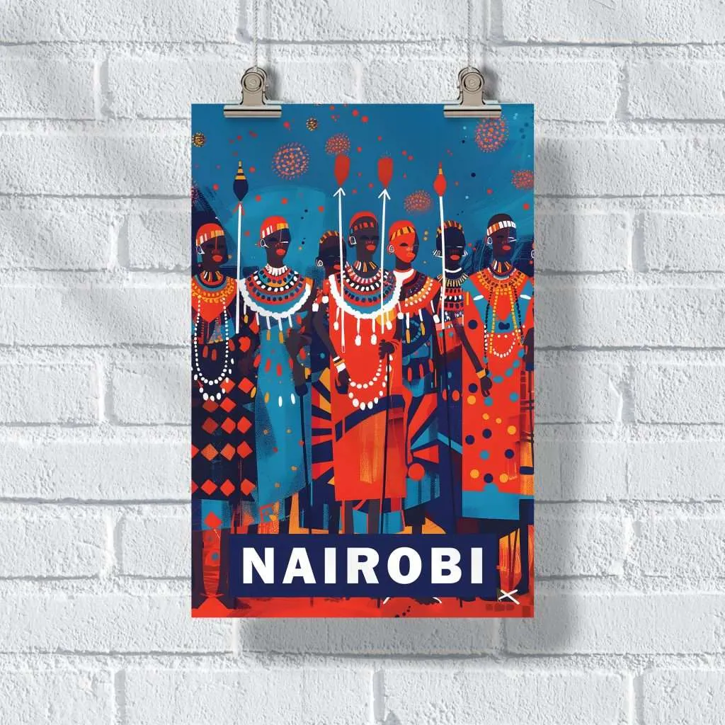 Nairobi Maasai Culture Poster UnitedWorldMemories