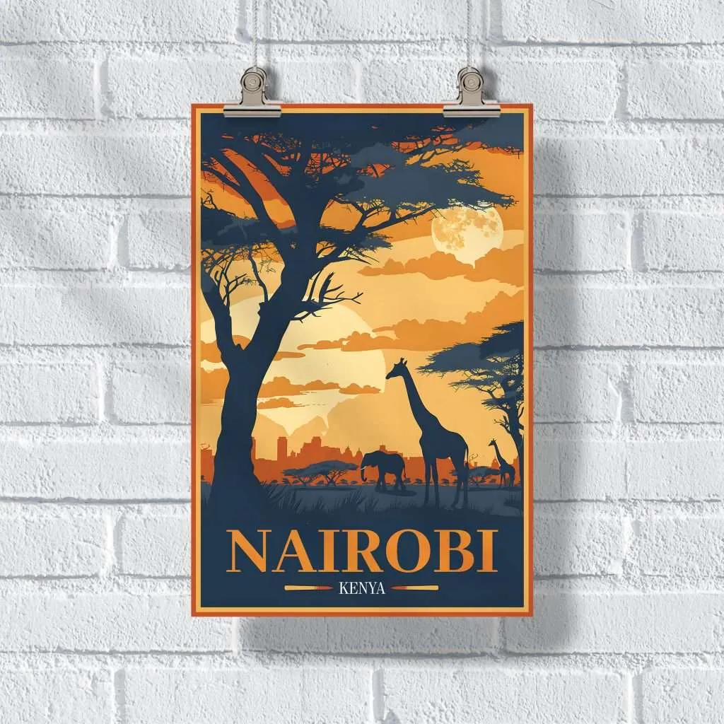 Nairobi Safari Adventure Poster UnitedWorldMemories