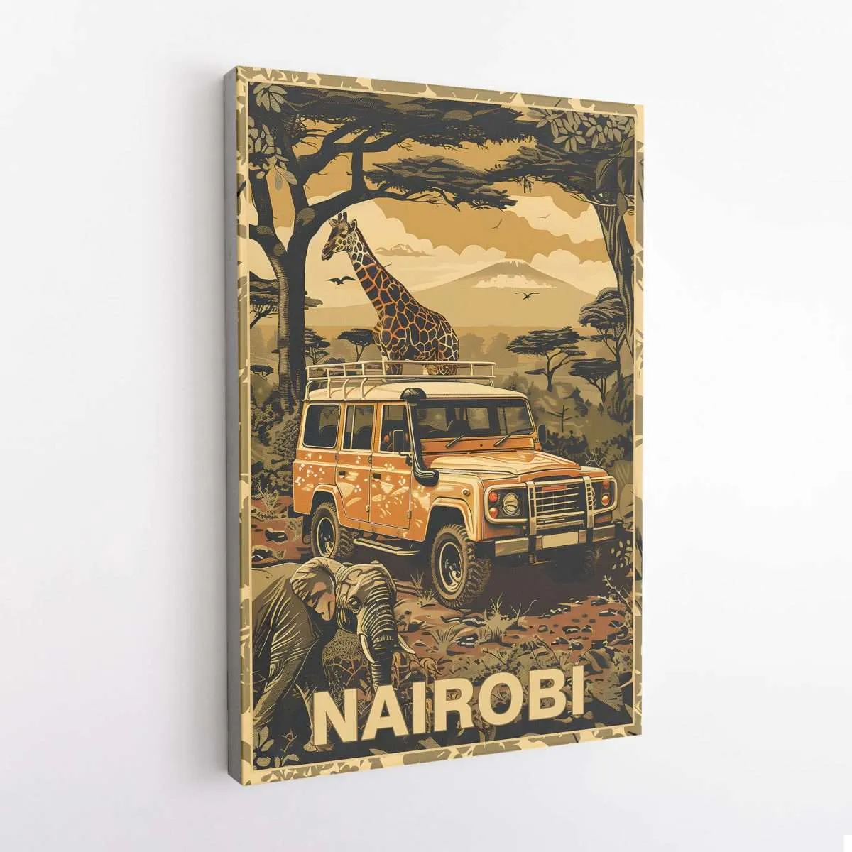 Nairobi Vintage Safari Canvas UnitedWorldMemories