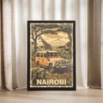 Nairobi Vintage Safari Framed Poster UnitedWorldMemories