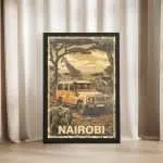 Nairobi Vintage Safari Framed Poster UnitedWorldMemories