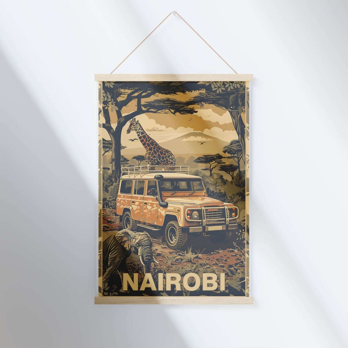 Nairobi Vintage Safari Hanger Poster UnitedWorldMemories