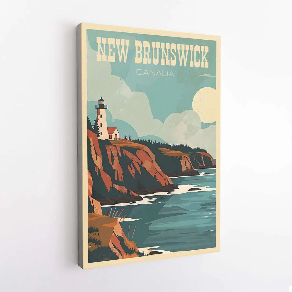 New Brunswick Vintage Fundy Coastline Canvas UnitedWorldMemories