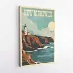 New Brunswick Vintage Fundy Coastline Canvas UnitedWorldMemories