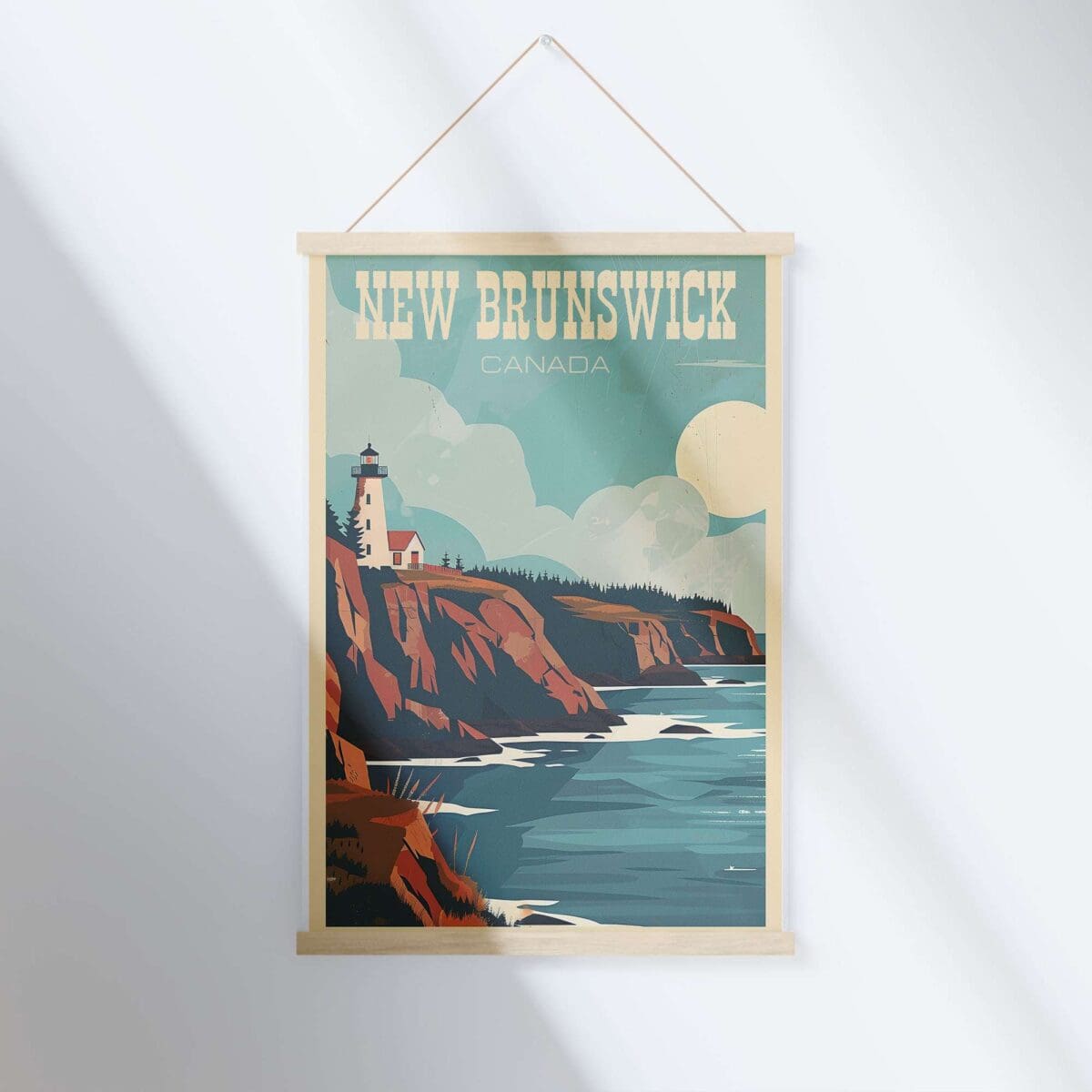 New Brunswick Vintage Fundy Coastline Hanger Poster UnitedWorldMemories