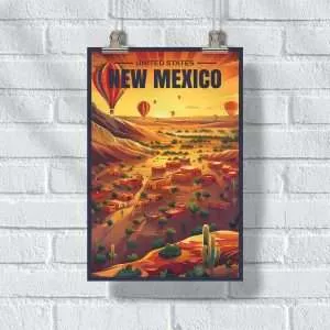 New Mexico Enchantment Land Poster UnitedWorldMemories