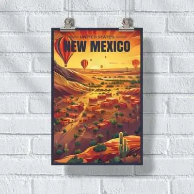 New Mexico Enchantment Land Poster UnitedWorldMemories