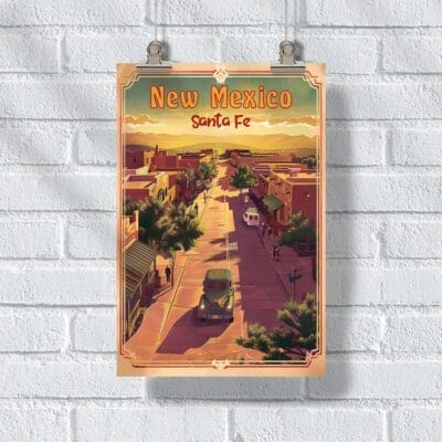 New Mexico Santa Fe Splendor Poster UnitedWorldMemories