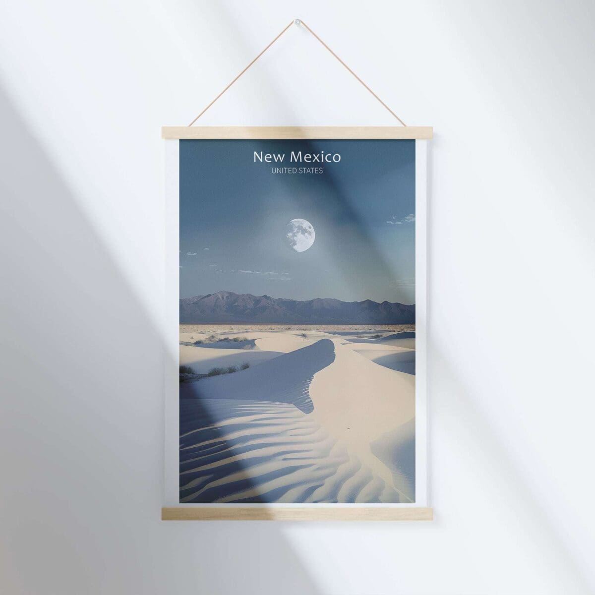 New Mexico White Sands Wonder Hanger Poster UnitedWorldMemories