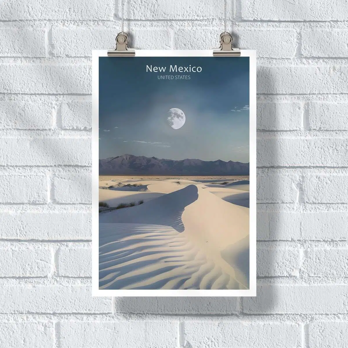 New Mexico White Sands Wonder Poster UnitedWorldMemories