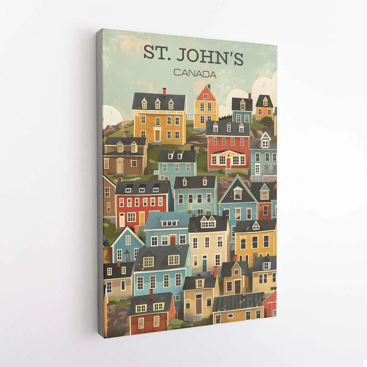 Newfoundland And Labrador Vintage St. John's Canvas UnitedWorldMemories