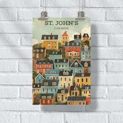 Newfoundland And Labrador Vintage St. John's Poster UnitedWorldMemories