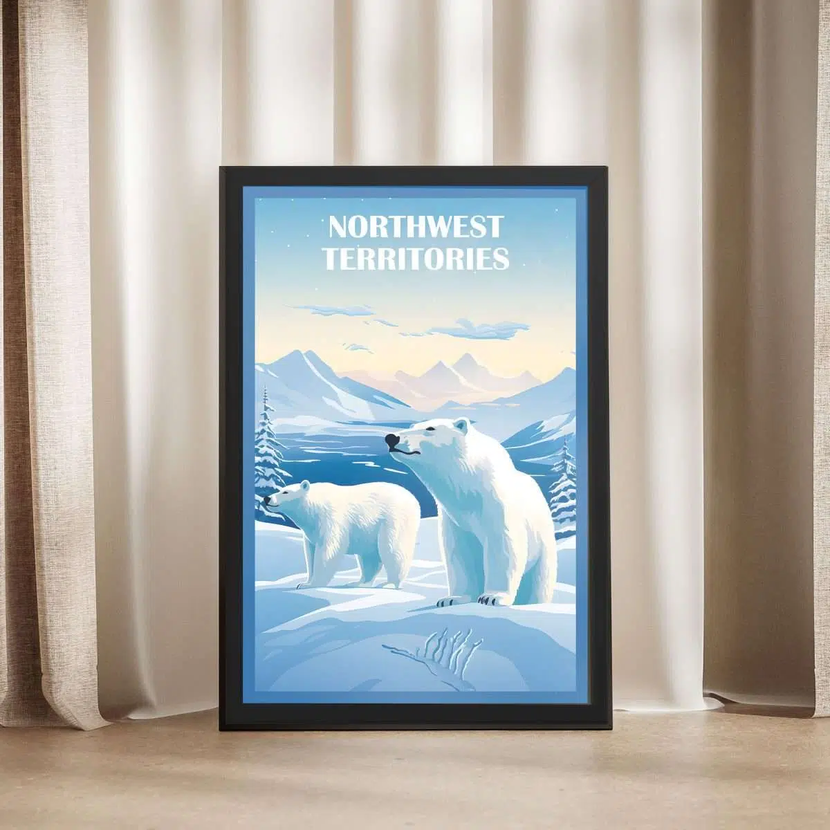 Northwest Territories Arctic Wildlife Framed Poster UnitedWorldMemories