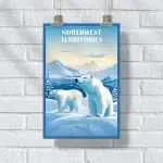 Northwest Territories Arctic Wildlife Poster UnitedWorldMemories