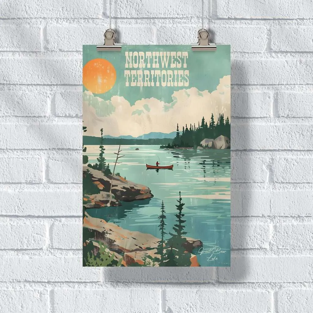 Northwest Territories Great Bear Lake Poster UnitedWorldMemories