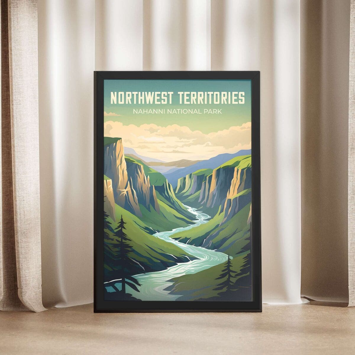 Northwest Territories Nahanni National Park Framed Poster UnitedWorldMemories