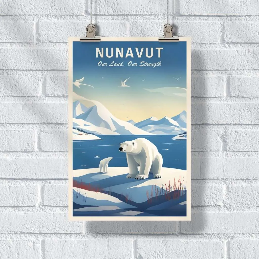 Nunavut Arctic Wildlife Sanctuary Poster UnitedWorldMemories