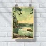 Ontario Retro Muskoka Lakes Poster UnitedWorldMemories