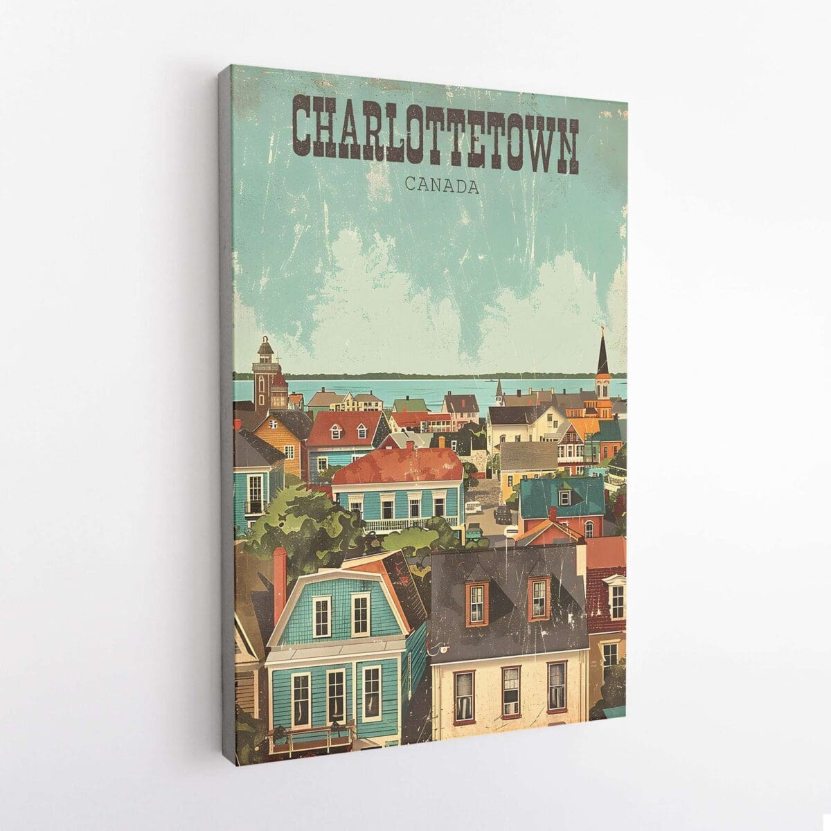 Prince Edward Island Vintage Charlottetown Canvas UnitedWorldMemories