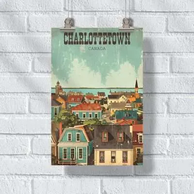 Prince Edward Island Vintage Charlottetown Poster UnitedWorldMemories