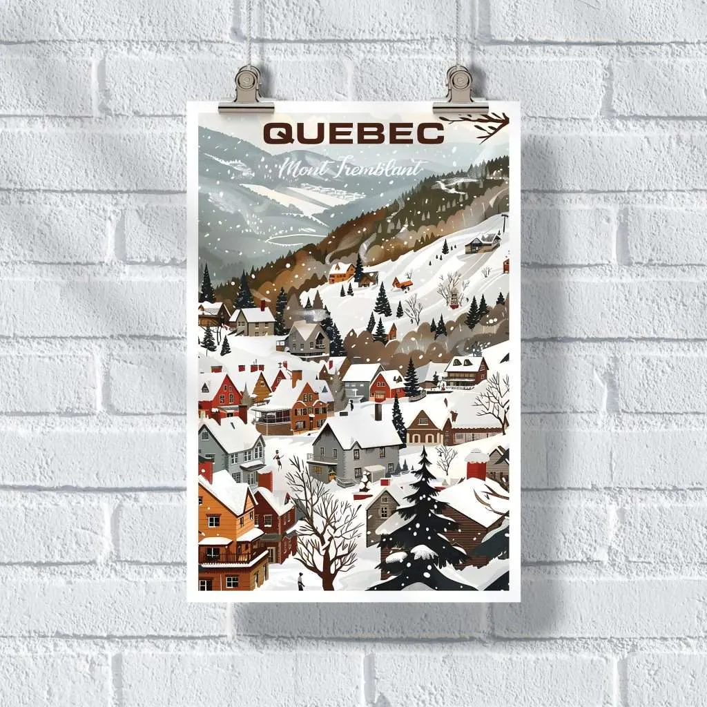 Quebec Retro Mont Tremblant Poster UnitedWorldMemories