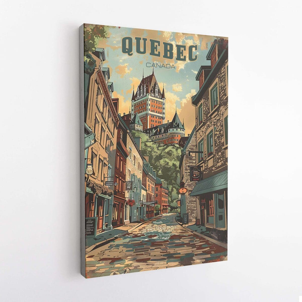 Quebec Vintage Old Quebec Canvas UnitedWorldMemories