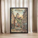 Quebec Vintage Old Quebec Framed Poster UnitedWorldMemories